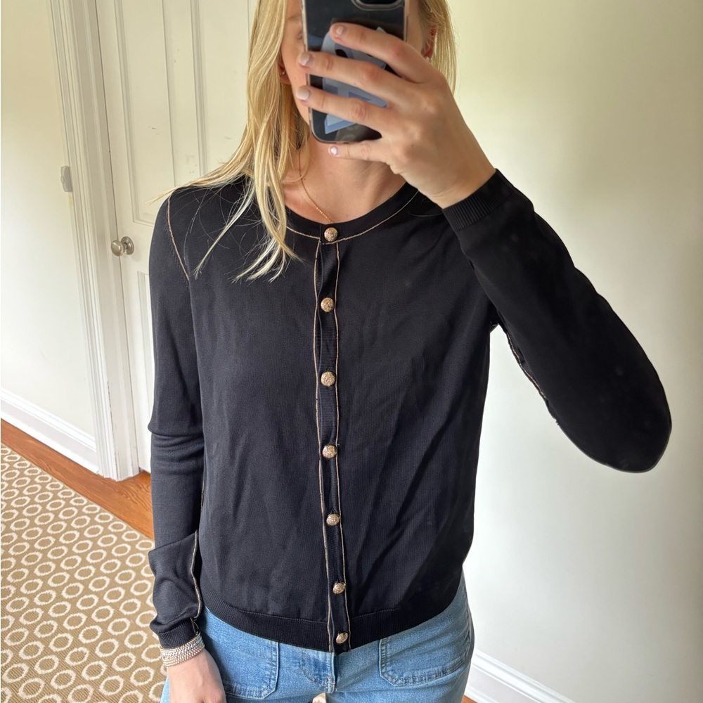 Black and Gold Cardigan